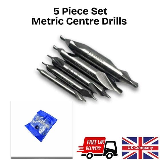 Centre Drill Double Ended Metric 5 Piece 1mm -3.15mm. X1263