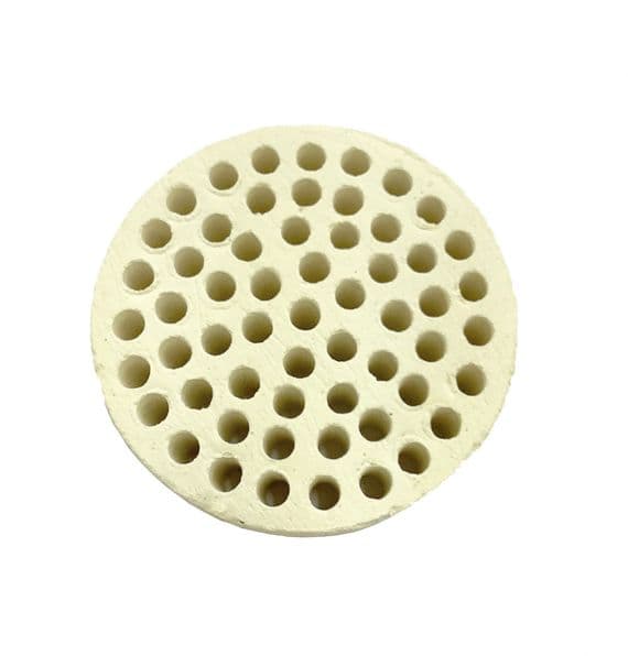Ceramic 50mm dia x 15mm Round Honeycomb Soldering Heat Proof Board. J2325
