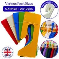 Clothes Rail / Garment Dividers Multi Colours. X2316B Linic Products UK Made