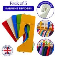 Clothes Rail / Garment Dividers Multi Colours. X2316B Linic Products UK Made