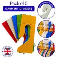 Clothes Rail / Garment Dividers Multi Colours. X2316B Linic Products UK Made