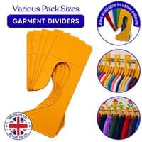 Clothes Rail / Garment Dividers. YELLOW, Various Pack Sizes. X2316C