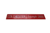Colchester Plastic Triumph 2000 Gearbox Badge. M9292
