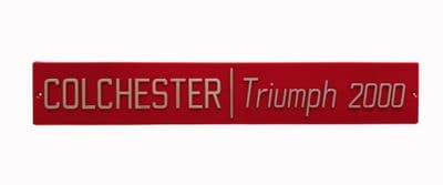Colchester Plastic Triumph 2000 Gearbox Badge. M9292