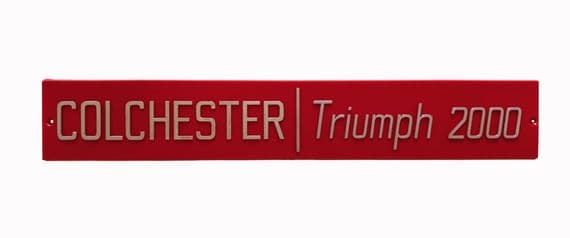 Colchester Plastic Triumph 2000 Gearbox Badge. M9292