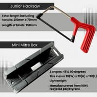 Combination Mini Mitre Box & Mini Hack Saw. Modelling, hobbies. W7100 Linic UK Made