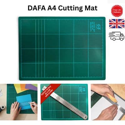 DAFA A4 Self Healing Sealing Cutting Trimming Mat 3mm Thick. Printed Markings and Non Slip. C6014