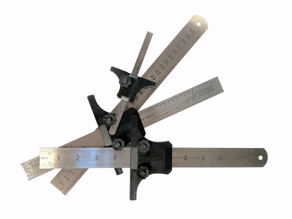 Depth Ruler Rod Depth Gauge with a Range of Stainless Steel Rulers both 12