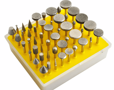 Diamond Mounted Points Burrs, Set of 50, 3.2mm 1/8". X1218