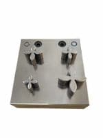 Disc Cutters, Flower Shape with 4 Petals, Set of 4, 12mm - 25mm. Jewellery Making. J2478