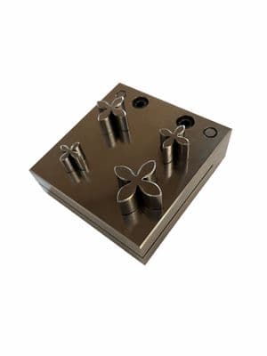 Disc Cutters, Flower Shape with 4 Petals, Set of 4, 12mm - 25mm. Jewellery Making. J2478