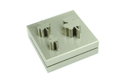 Disc Cutters, Shamrock Shape Motif Impression, Set of 3. Jewellery Making. J1319