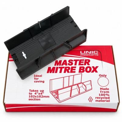 Display Box of 10 Master Mitre Blocks 45 & 90 Degree 102 x 102mm x 320mm. MB7010