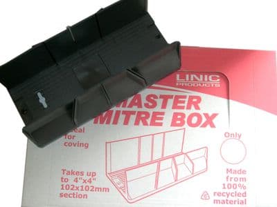 Display Box of 10 Master Mitre Blocks 45 & 90 Degree 102 x 102mm x 320mm. MB7010