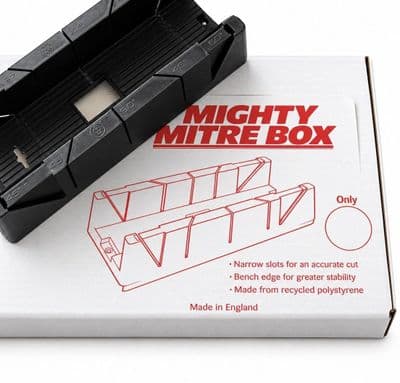 Display Box of 10 Mighty Mitre Blocks Boxes 45 60 & 90 degree 108 x 58mm x 320mm (MB4510)