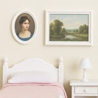 Dolls House Picture Frame Pack of 2 Oval, Rectangular 1/12th Scale. Asstd Colour. A1007