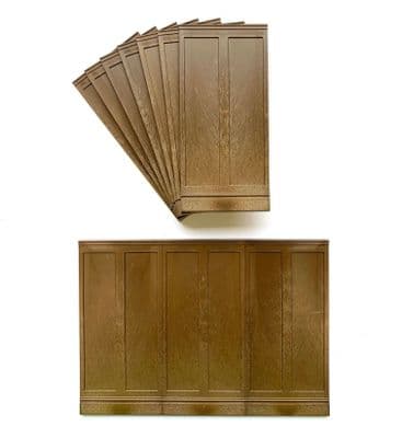Dolls House Wall Panels,  3/4 Height Single Tall Panel Georgian Style Pack of 10 1/12th Scale. A1018