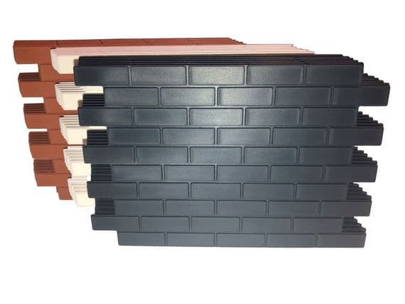 Dolls House Wall Panels, Brick Effect, Interlinking, Pack of 6, 1/12th Scale. A1012