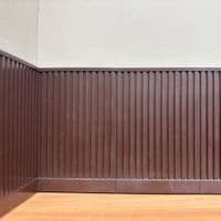 Dolls House Wall Panels, Dark Brown, Acoustic / Slat Style, Pack of 10, 1/12th Scale. A1022