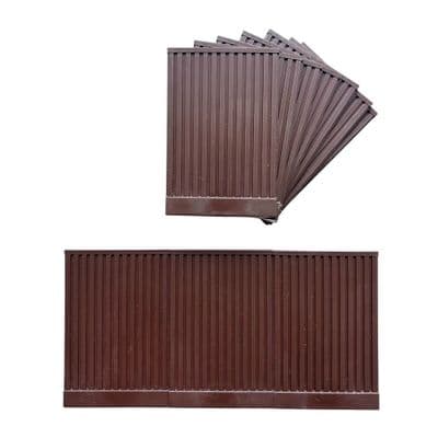 Dolls House Wall Panels, Dark Brown, Acoustic / Slat Style, Pack of 10, 1/12th Scale. A1022