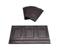 Dolls House Wall Panels, Dark Brown, Fielded Panels, Pack of 10, 1/12th Scale. A1005