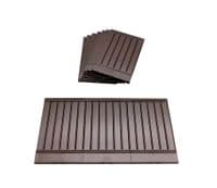 Dolls House Wall Panels, Dark Brown, Tongue and Groove, Pack of 10, 1/12th Scale. A1006