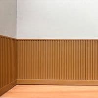 Dolls House Wall Panels, Light Brown, Acoustic / Slat Style, Pack of 10, 1/12th Scale. A1022