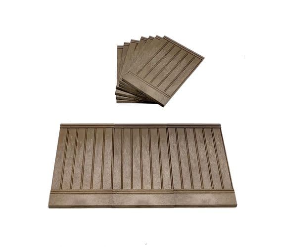 Dolls House Wall Panels, Oak, Tongue and Groove, Pack of 10, 1/12th. A1004