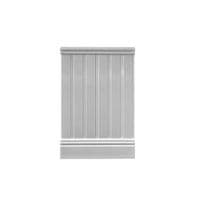 Dolls House Wall Panels, White, Tongue and Groove, Pack of 10, 1/12th Scale. A1002