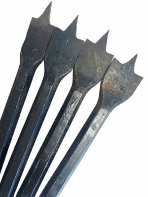 Drill Bits: Flat/Spade,  Various Sizes. CLEARANCE ITEM. Old New Stock with Some Rust. W8071
