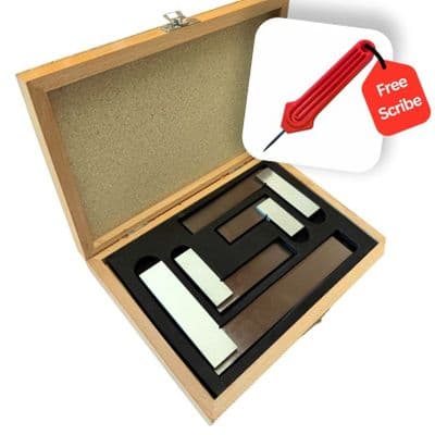 Engineers Squares, Set x 4 in Wooden Display Box, 2