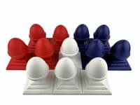 Fence Finial, Acorn Shapes & Square Post Caps. PLASTIC Limited Edition Red White & Blue. UK Made.
