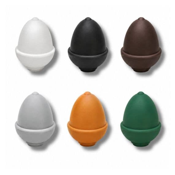 Fence Finial, Sphere or Acorn Shapes. PLASTIC. Various Colours