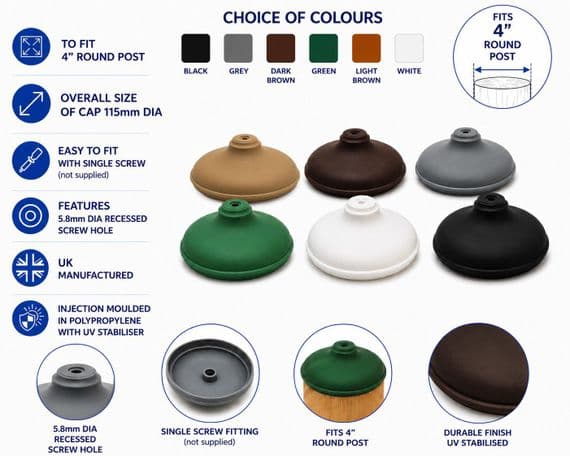 Fence Post Caps for 4