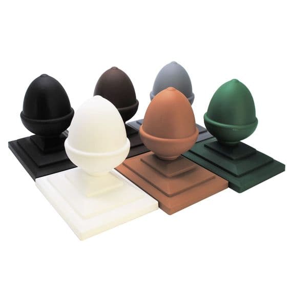 Fence Post Finial, Acorn Shape & 4
