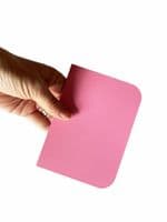 Flexible Plastic Bench Scraper, Pink. Pastry, Bread, Pizza Dough. UK made. 14cm x 10cm. S7336