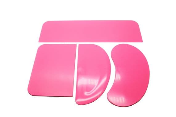 Flexible Plastic Scrapers, Set of 4, Pastry, Bread Dough, Pizza Dough, Icing. UK Made