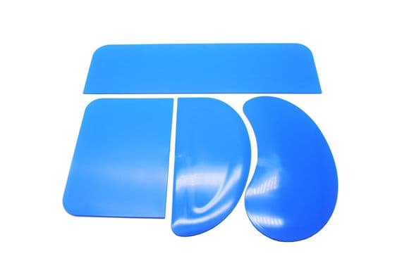 Flexible Plastic Scrapers, Set of 4, Pastry, Bread Dough, Pizza Dough, Icing. UK Made