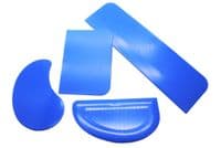 Flexible Plastic Scrapers, Set of 4, Pastry, Bread Dough, Pizza Dough, Icing. UK Made