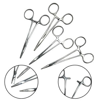 Forceps: Bag of 4 Locking Forceps. CLEARANCE ITEM,  Old New Stock, Not Perfect.  S7915.
