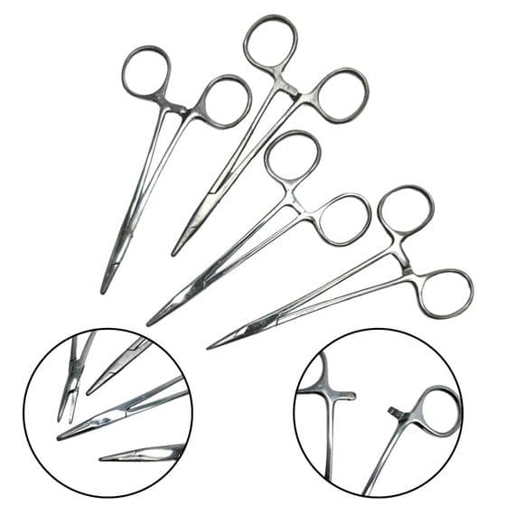 Forceps: Bag of 4 Locking Forceps. CLEARANCE ITEM,  Old New Stock, Not Perfect.  S7915.