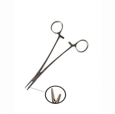 Forceps: Needle Holding Forceps, 6 inch, CLEARANCE ITEM New but old stock, may not be perfect. S7922
