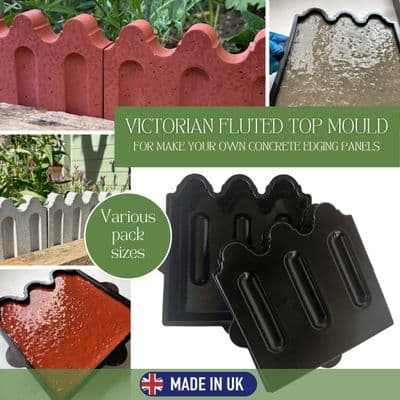 Garden Border / Lawn Edging Mold. Victorian Fluted Top Design. Make Your Own Concrete Edging.  X2321