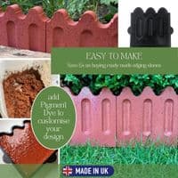 Garden Border / Lawn Edging Mold. Victorian Fluted Top Design. Make Your Own Concrete Edging.  X2321