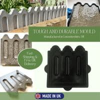 Garden Border / Lawn Edging Mold. Victorian Fluted Top Design. Make Your Own Concrete Edging.  X2321
