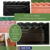 Garden Border / Lawn Edging Mould. Rope Top. Make Your Own Concrete Edging.  UK Made X2308
