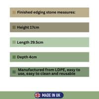 Garden Border / Lawn Edging Mould. Rope Top. Make Your Own Concrete Edging.  UK Made X2308