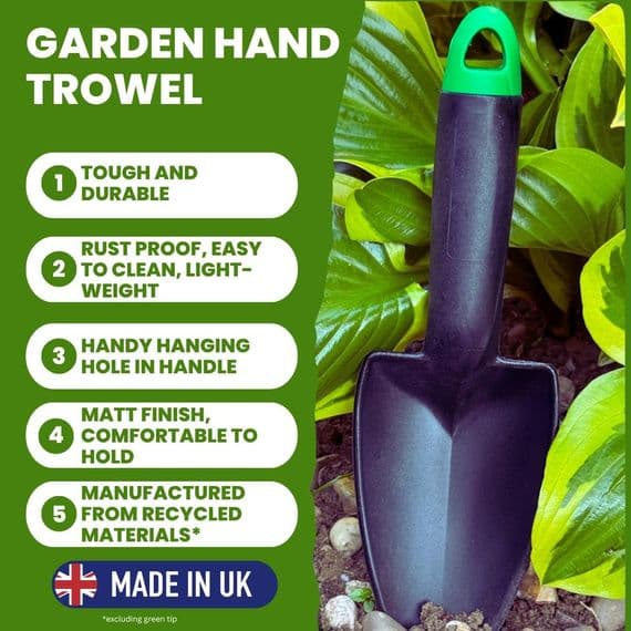 Garden Trowel. Lightweight and Sturdy with a Comfy Grip. X1180. Linic Products UK Made