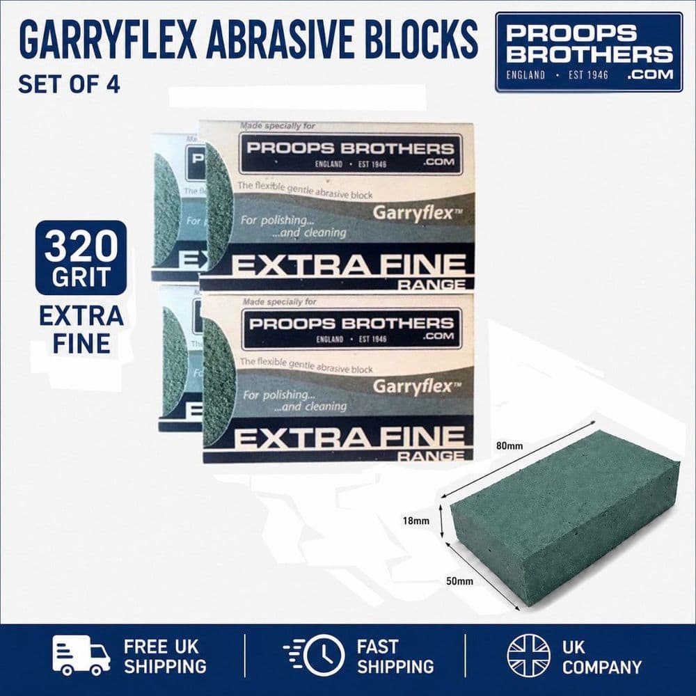Garryflex Block Extra Fine 320 Grit Pack of 4 Abrasive Cleaner M9277B