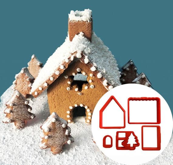 Gingerbread House Cookie Cutter Set. S7865